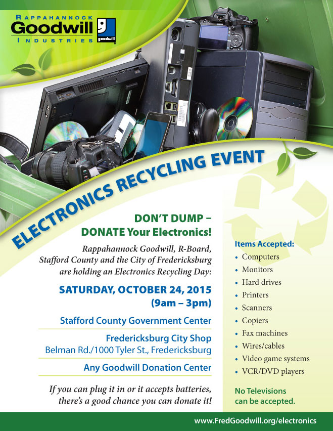 Electronics Recycling Event - Rappahannock Goodwill Industries