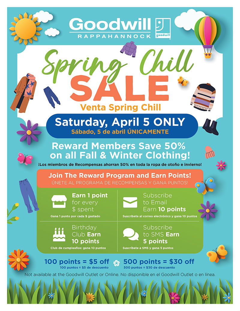 Rappahannock Goodwill Spring Chill Sale